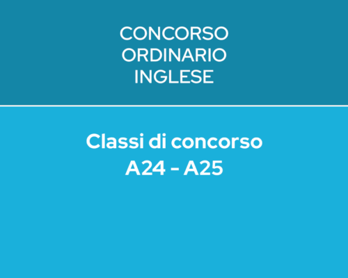 INGLESE – Classi A24-A25 – CONCORSO ORDINARIO
