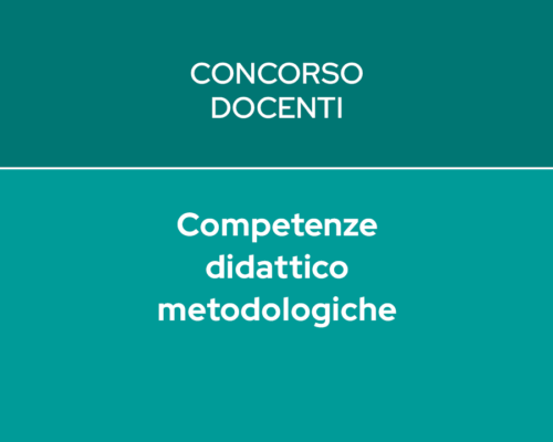 COMPETENZE DIDATTICO-METODOLOGICHE