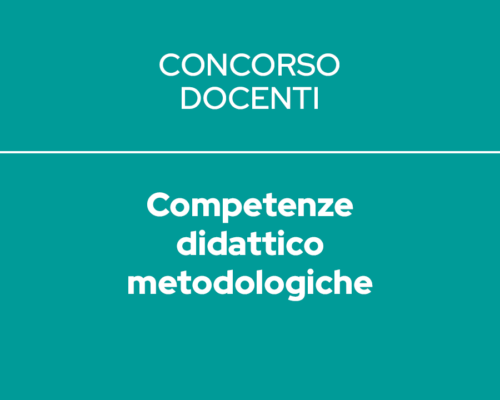 COMPETENZE DIDATTICO-METODOLOGICHE