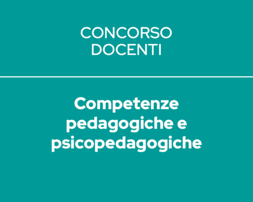 COMPETENZE PEDAGOGICHE E PSICOPEDAGOGICHE